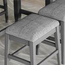 5-piece Counter Height Dining Table Set with Built-in Storage Shelves,Grey(OLD SKU W504S00143)