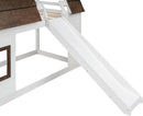 Twin Over Twin Bunk Bed With Slide For Kids Room Ready