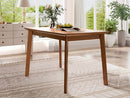 Mid-century Modern 47 inch Dining Table, Space-Saving Dinette for Home, Kitchen, Apartment, Rubberwood Legs