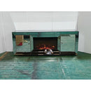 W 57" X D 13.8 " X H 19.7" Flash silver combination TV fireplace cabinet