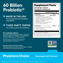 Physician's CHOICE Probiotics 60 Billion CFU - 10 Strains + Organic Prebiotics - Immune, Digestive & Gut Health - Supports Occasional Constipation, Diarrhea, Gas & Bloating - for Women & Men - 84ct