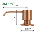 Built in Copper Soap Dispenser Refill from Top with 17 OZ Bottle