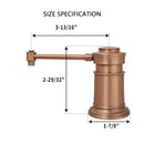 Built in Copper Soap Dispenser Refill from Top with 17 OZ Bottle