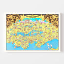 Vintage Map of Seattle, Washington 1974