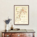 Vintage Map of New Mexico 1876