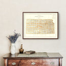 Vintage Map of Kansas 1876