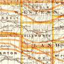 Vintage Map of Kansas 1876