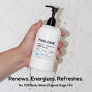 MARLOWE. Men's Body Wash, Refreshing Shower Gel, Sage + Fir, 16 oz Pump