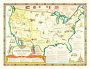 Vintage Civil War Map of the United States