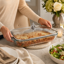 Fleur-de-Lis Lid with Pyrex 3 quart Baking Dish