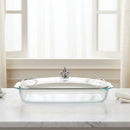 Fleur-de-Lis Lid with Pyrex 3 quart Baking Dish