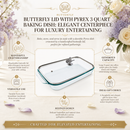 Butterfly Lid with Pyrex 3 quart Baking Dish
