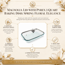 Magnolia Lid with Pyrex 3 quart Baking Dish