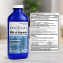 GeriCare Milk of Magnesia, Magnesium Hydroxide 1200mg| Fast Overnight Constipation Relief| Cramp-Free Saline Laxative & Stool Softener| Antacid for Heartburn & Indigestion| Original Flavor| 16 Fl Oz