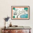 Vintage Map of Laguna Beach, California 1947