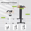 Electric Standing Desk 55x24 Inches Brown Height Adjustable