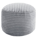 Round Pouf Ottoman Foot Rest, 20"x15"