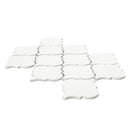 Whisper White Arabesque 10.83" x 15.5" Glazed Ceramic Mesh-Mounted Mosaic Wall Tile Pattern-MSI Collection