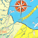 Vintage Map of Canada 1945