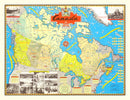 Vintage Map of Canada 1945