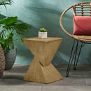 GEOMETRIC MGO SIDE TABLE,LIGHT NATURE COLOR