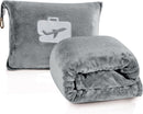 Comfort Fly Travel Blanket & Pillow" 2-in-1 Micro Plush Airplane Blanket with Carry Case (40" x 70")