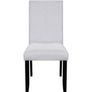 5-Piece Round Dining Table set, 43-Inch Modern Dining Table and 4 Upholstered Chairs for Dining Room, Kitchen Room, Living Room, Easy Assembly