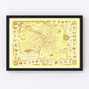 Vintage Map of Wilmington, Delaware 1938