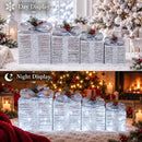 Set of 3 Christmas Lighted Gift Boxes, Silver Tinsel Boxes for Xmas Decor