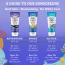 Badger Reef Safe Mineral Sunscreen, SPF 50, 98% Organic with Zinc Oxide, Non Toxic, Water Resistant, Unscented & Hypoallergenic, Broad - Spectrum, For Adventure & Sport, 2.9 fl oz (2 Pack)
