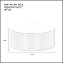 Sleek and Modern Round Coffee Table with Eye-Catching Relief Design, Black
