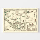 Vintage Map of Middlebury College, 1933