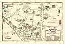 Vintage Map of Middlebury College, 1933