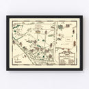 Vintage Map of Middlebury College, 1933
