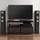 Dresser Style TV Stand With Two Drawers And Wood Top