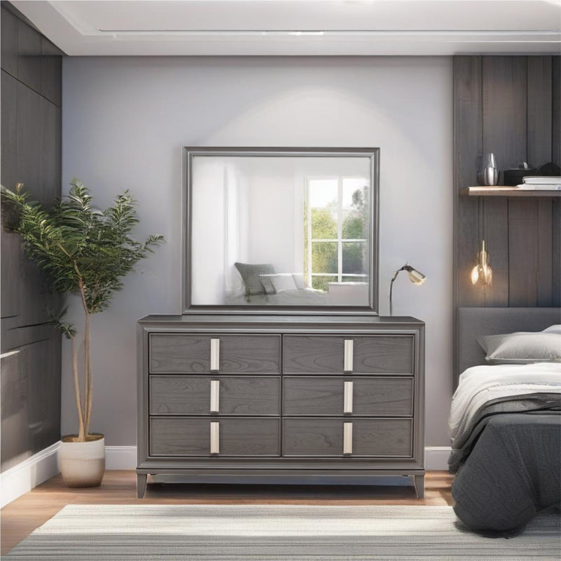 Lorraine Mirror, Dark Grey