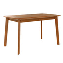 47 Inch Mid Century Modern Dining Table, Solid Wood Kitchen & Dining Room Table for 4, Minimalist Table for Dining Room, Rectangular Dinette Table, Easy Assembly