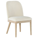 Solano Upholstered Dining Side Chair Beige (Set of 2)