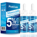 Pickclub 5% Minoxidil with Biotin for Men and Women – Hair and Beard Regrowth Serum, Unisex, Gentle, 2-Pack (Total 4.06 fl oz)
