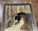 Chinese Silk Wall Hanging 3x5, Handmade, River and Boat Scene, Rug Tapestry