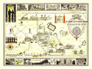 Vintage Map of Connecticut College for Women, 1934