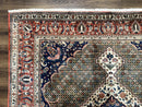 Persian Rug 7x10, Bakhtiari Saman Rug, Unique Design and Colors, Ivory Red Blue, Large Tribal Rug