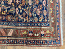 Caucasian Kalegy Rug 6x11, Wide Runner, Wool Hand Knotted Carpet, Navy Blue Tribal Rug, 1920s Antique Rug, 6 x 11 Oriental Carpet