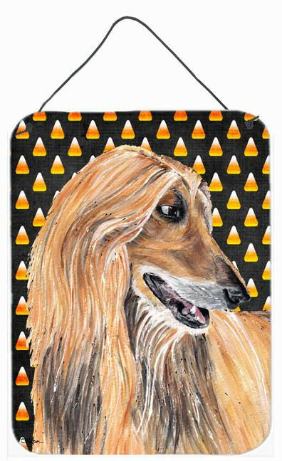 Afghan Hound Candy Corn Halloween Wall or Door Hanging Prints SC9505DS1216