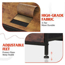 Rustic Brown 8 Drawer Fabric Dresser With Wooden Top