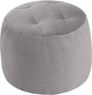 Round Plush Pouf Ottoman, 20"x15"