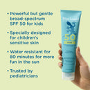 Blue Lizard Kids Mineral SPF 50 Sunscreen Lotion, 100% Mineral, Children’s Sunscreen, Water-Resistant Formula, Paraben-Free, Fragrance-Free, 5 fl oz