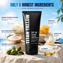 Titan Tallow SPF 50 Mineral Sunscreen – Organic Grass-Fed Beef Tallow with Non-Nano Zinc Oxide – Broad Spectrum UVA/UVB, Reef Safe, for Face and Body – 5 Oz