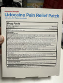 LEADER Maximum Strength Lidocaine 4% Pain Relief, Fast-Acting, Targeted Relief for Back, Neck, Shoulders, Knees, Elbows, Minor Skin Irritation, Odor-Free, 5 Patches