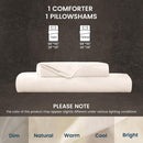 Stone Washed Duvet Cover Set - Beige